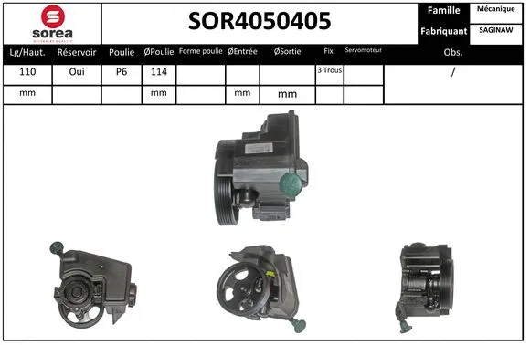 Hydraulic Pump, steering (SOR4050405)