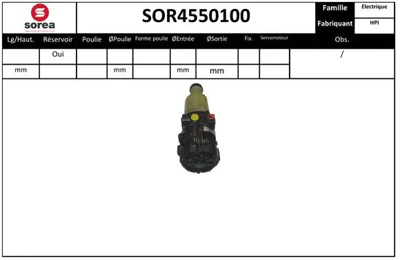 Hydraulic Pump, steering (SOR4550100)