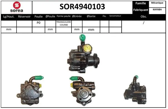 Hydraulic Pump, steering (SOR4940103)