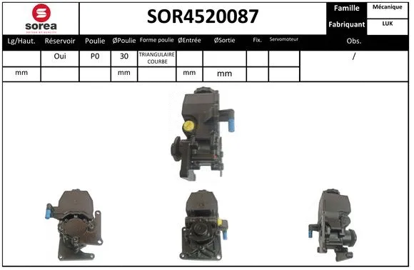 Hydraulic Pump, steering (SOR4520087)