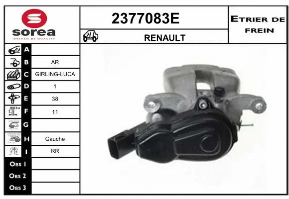 Brake Caliper (2377083E)