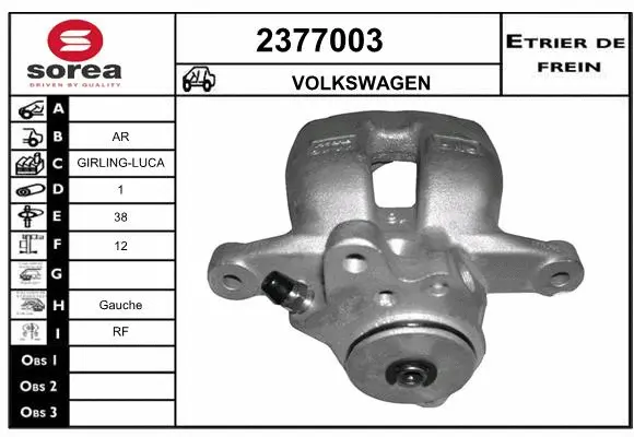 Brake Caliper (2377003)
