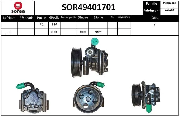 Hydraulic Pump, steering (SOR49401701)
