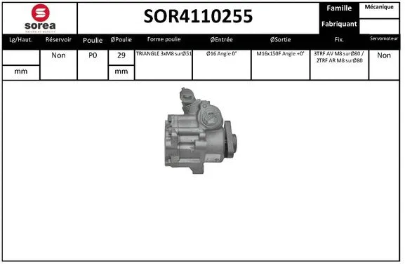 Hydraulic Pump, steering (SOR4110255)