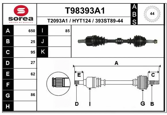 Drive Shaft (T98393A1)