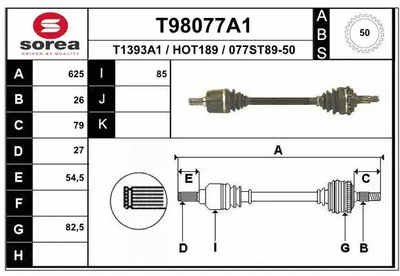 Drive Shaft (T98077A1)