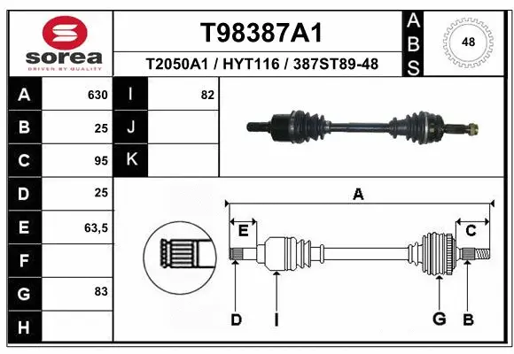 Drive Shaft (T98387A1)
