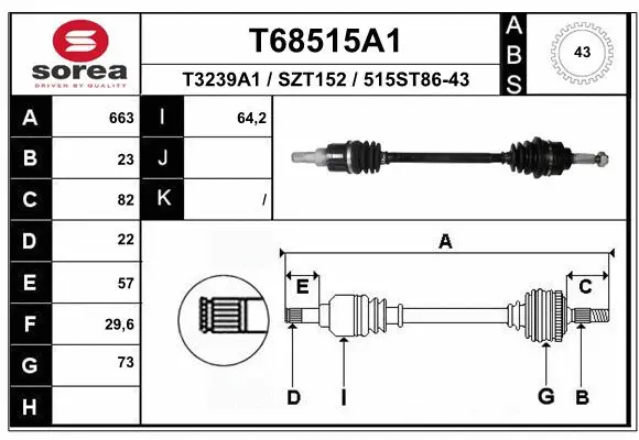 Drive Shaft (T68515A1)