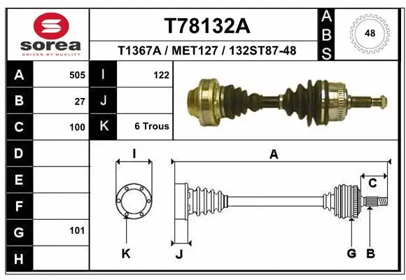 Drive Shaft (T78132A)