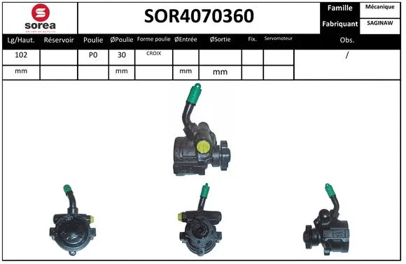 Hydraulic Pump, steering (SOR4070360)