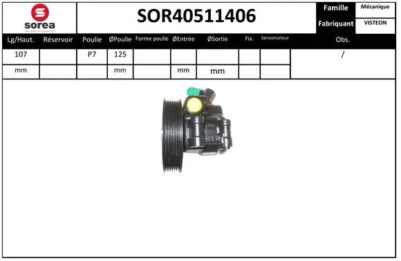 Hydraulic Pump, steering (SOR40511406)