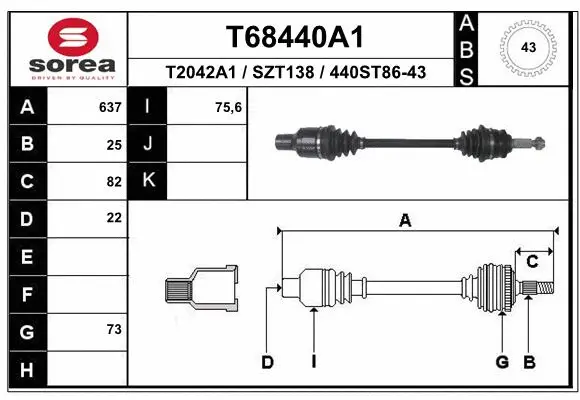 Drive Shaft (T68440A1)