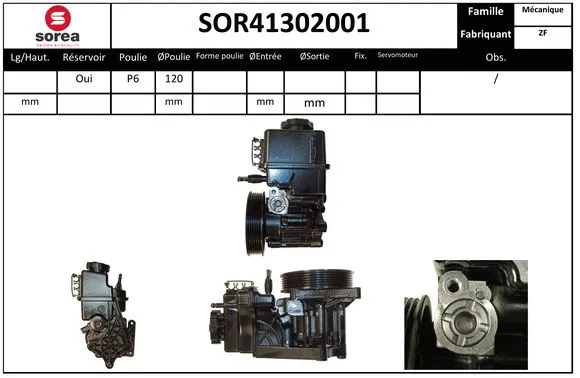 Hydraulic Pump, steering (SOR41302001)