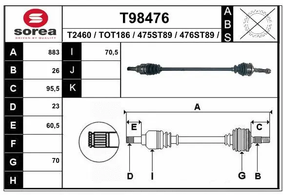 Drive Shaft (T98476)