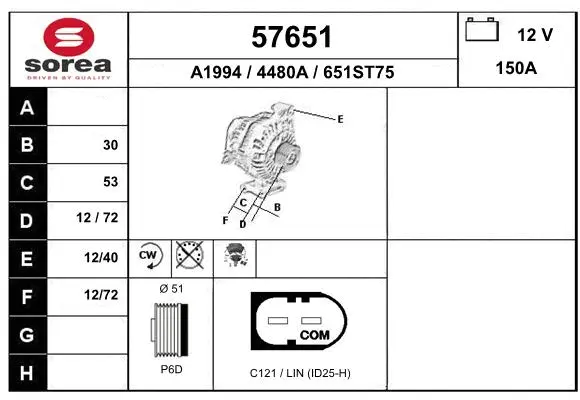 Alternator (57651)