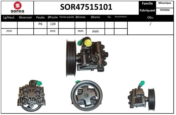 Hydraulic Pump, steering (SOR47515101)