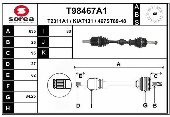 Drive Shaft (T98467A1)