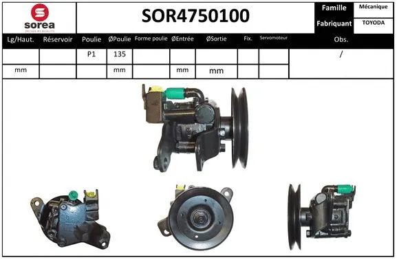 Hydraulic Pump, steering (SOR4750100)