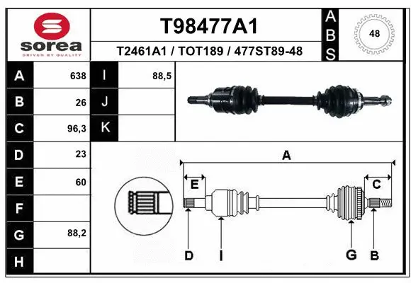 Drive Shaft (T98477A1)