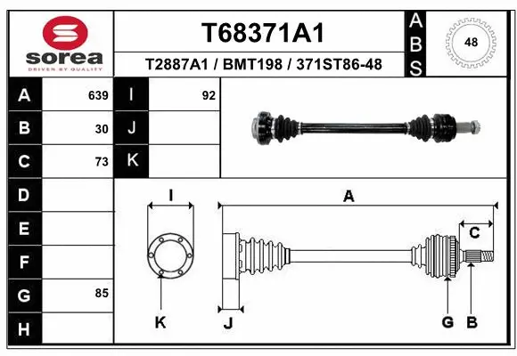 Drive Shaft (T68371A1)