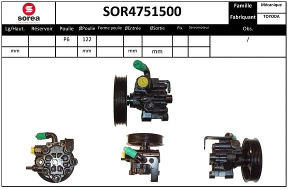 Hydraulic Pump, steering (SOR4751500)