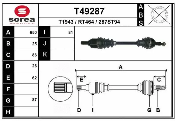 Drive Shaft (T49287)