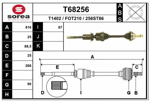 Drive Shaft (T68256)