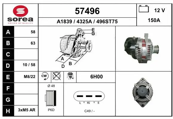 Alternator (57496)