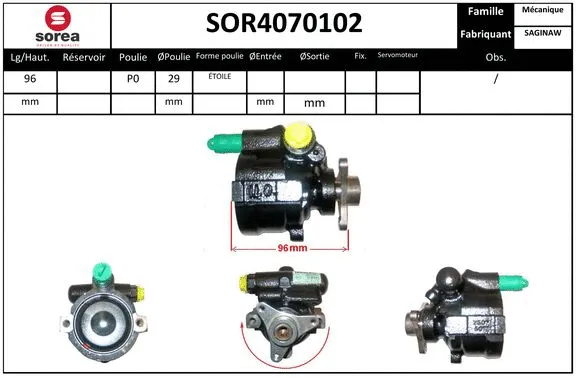 Hydraulic Pump, steering (SOR4070102)