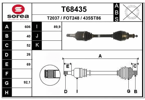 Drive Shaft (T68435)