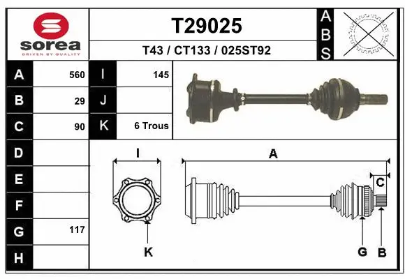 Drive Shaft (T29025)