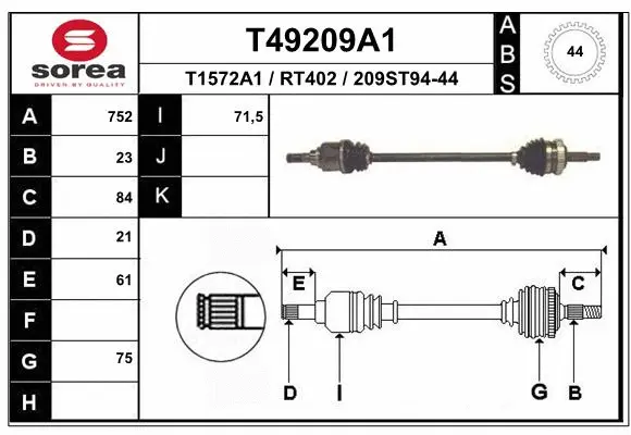 Drive Shaft (T49209A1)
