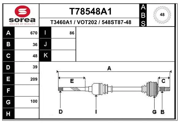 Drive Shaft (T78548A1)