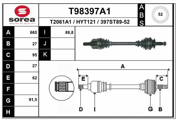 Drive Shaft (T98397A1)