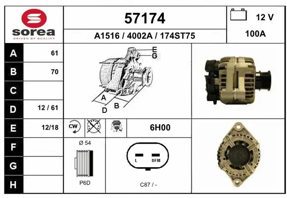 Alternator (57174)
