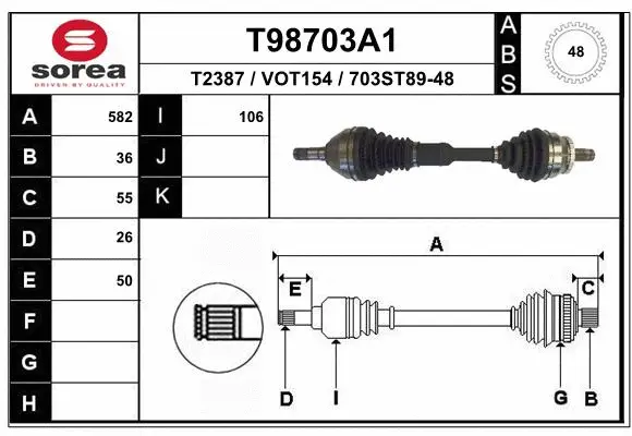 Drive Shaft (T98703A1)