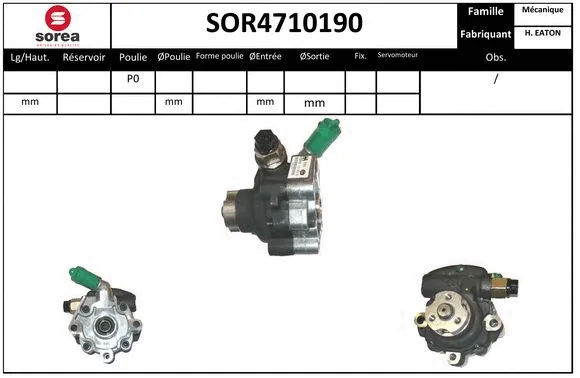Hydraulic Pump, steering (SOR4710190)