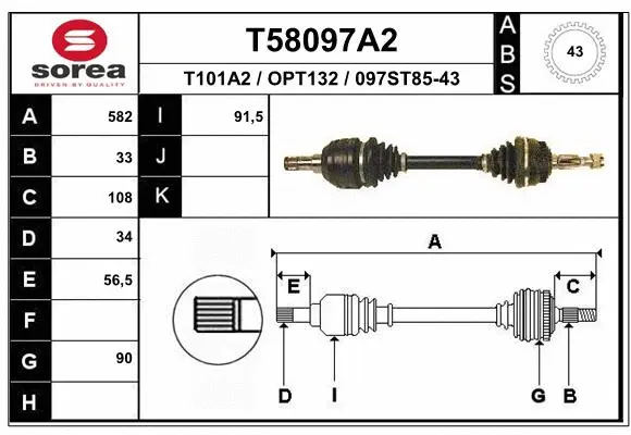 Drive Shaft (T58097A2)