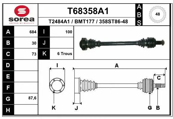 Drive Shaft (T68358A1)