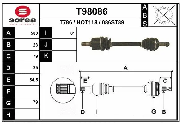 Drive Shaft (T98086)