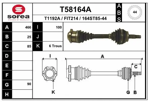 Drive Shaft (T58164A)