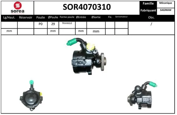 Hydraulic Pump, steering (SOR4070310)