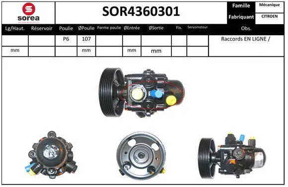 Hydraulic Pump, steering (SOR4360301)