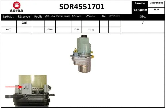 Hydraulic Pump, steering (SOR4551701)