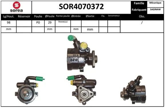 Hydraulic Pump, steering (SOR4070372)