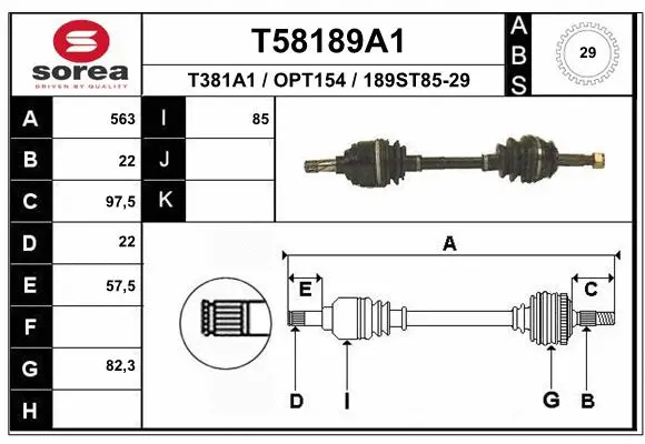 Drive Shaft (T58189A1)