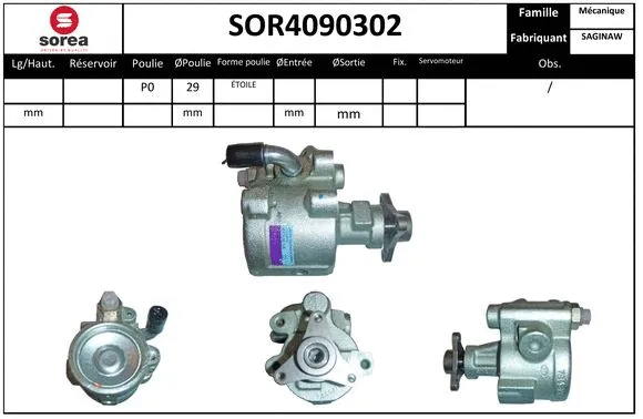 Hydraulic Pump, steering (SOR4090302)