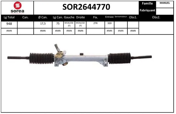 Steering Gear (SOR2644770)