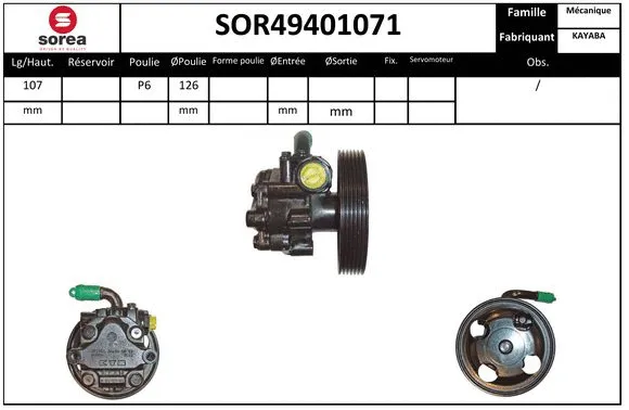 Hydraulic Pump, steering (SOR49401071)