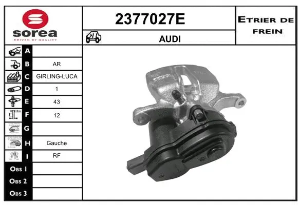 Brake Caliper (2377027E)